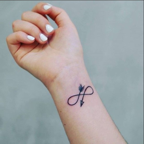 arrow infinity wrist tattoos