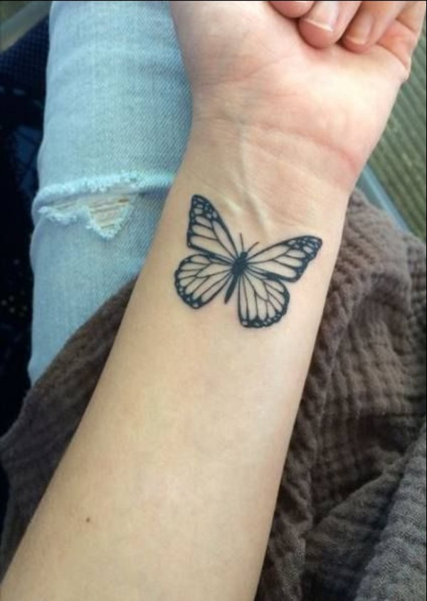 cute butterfly wrist tattoos