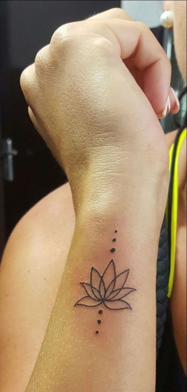 lotus wrist tattoos