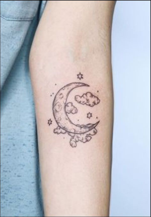 cloud-moon-tattoo-designs