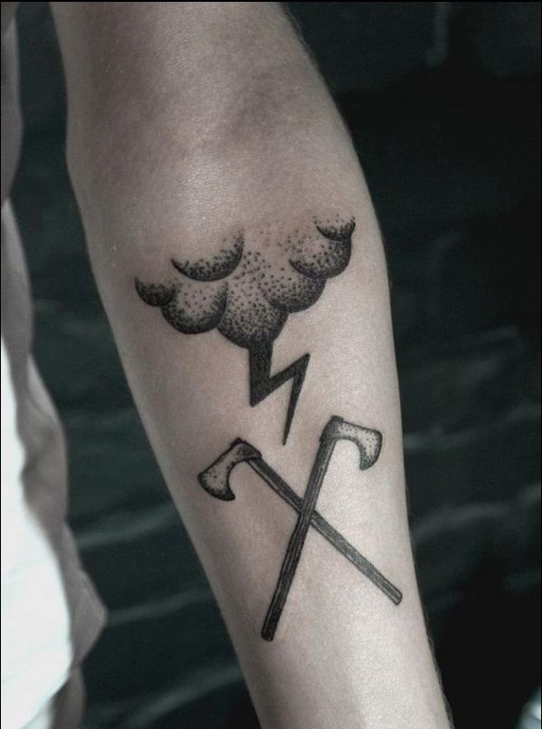 minimalist cloud tattoos