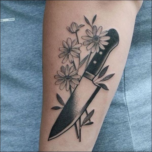 chef knife tattoos