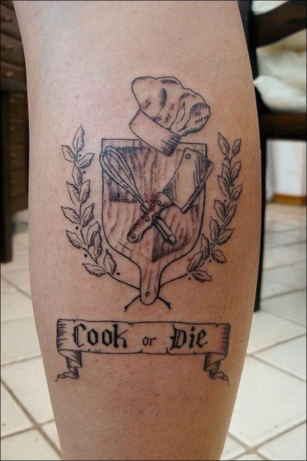 chef knife tattoos women