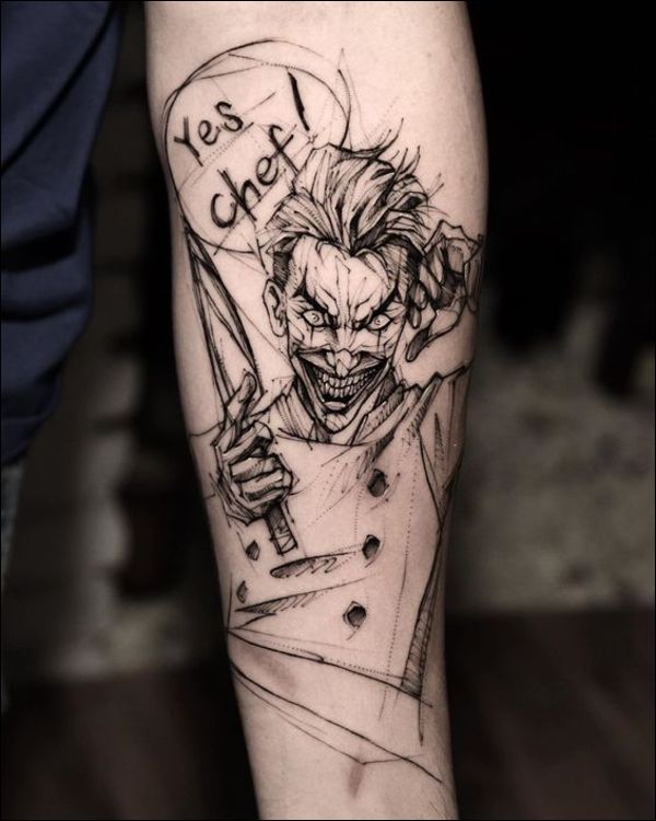 Chef Knife Tattoo On Hand