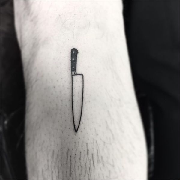 small chef knife tattoo