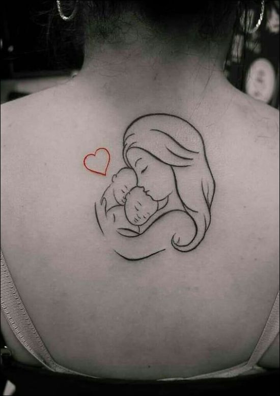 motherhood knot tattoos on back