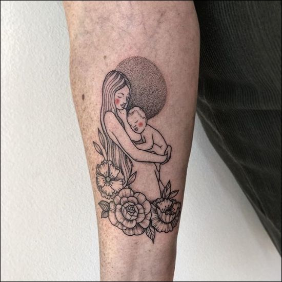 motherhood tattoos designs