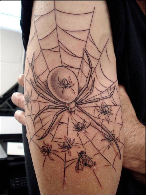 black widow spider tattoo