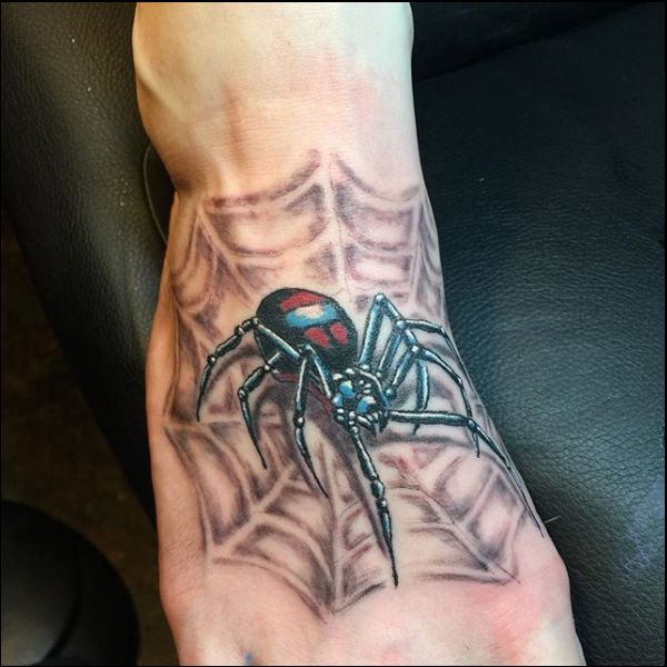 black widow spider tattoo designs