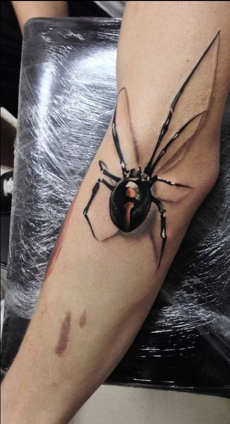 black widow tattoo ink