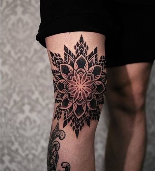 Mandala thigh tattoo designs