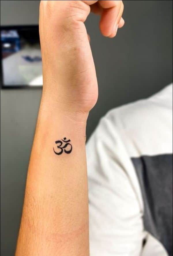 om tattoo designs for male on forearm