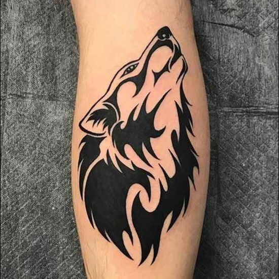 Tribal wolf tattoos designs