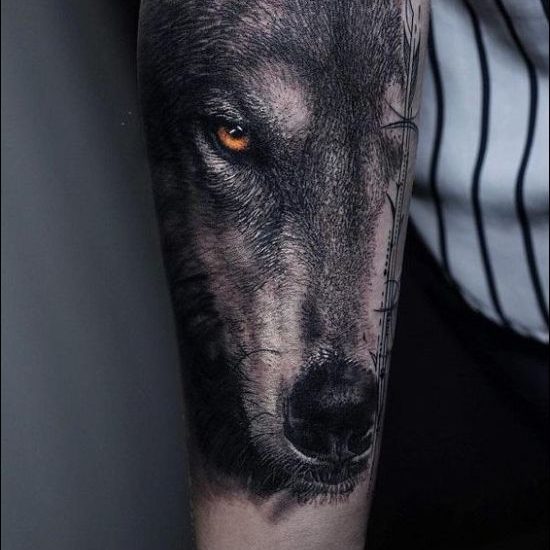 wolf tattoos design on arm