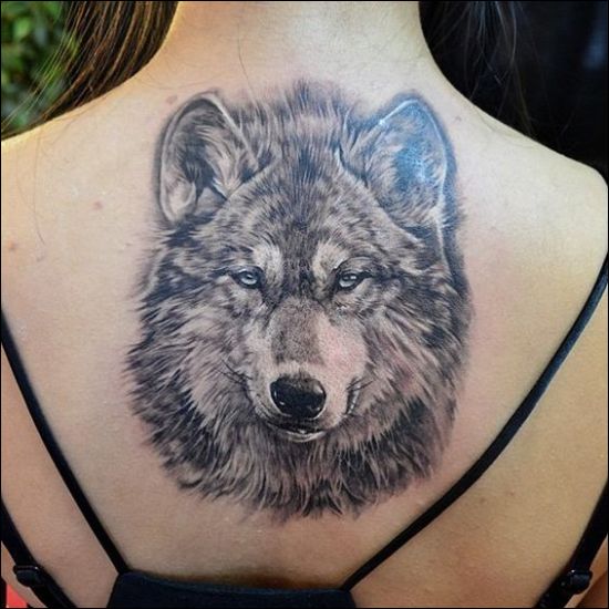 Wolf tattoos designs on back ideas