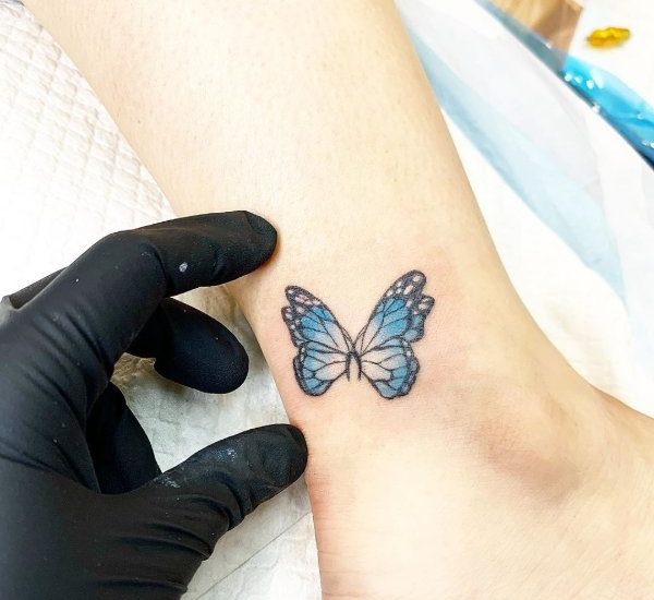 watercolor butterfly tattoo 
