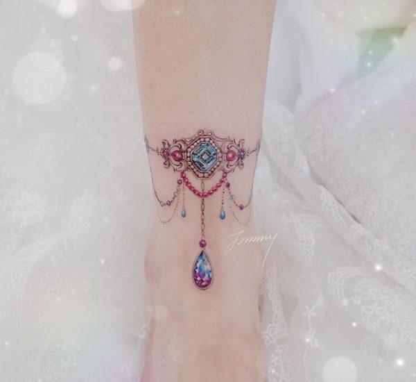 anklet tattoo for women