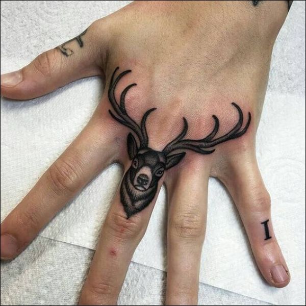 deer finger tattoo designs ideas