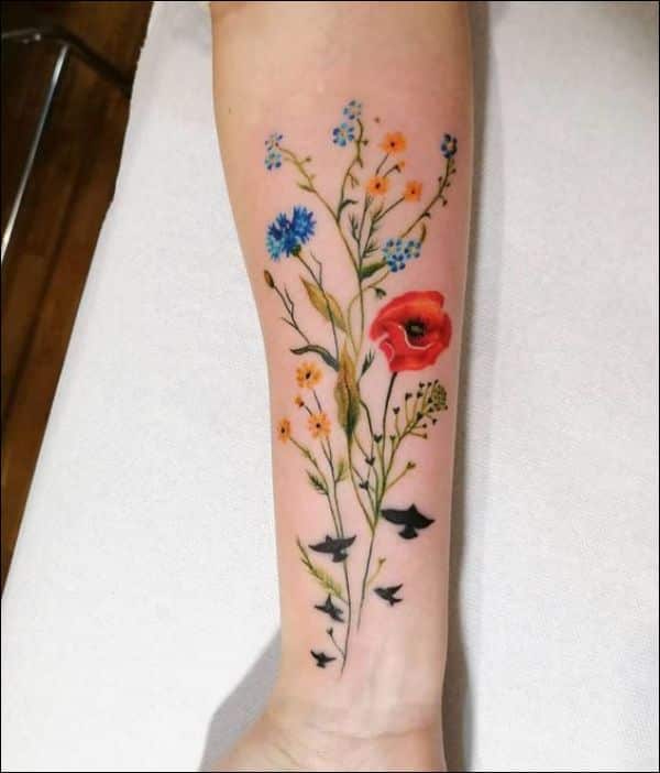 flower tattoo arm