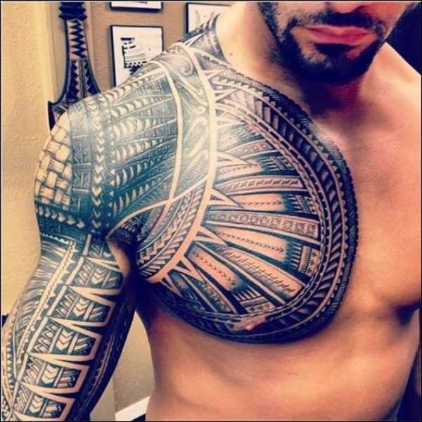 Roman Reigns Maori chest tattoo for boys