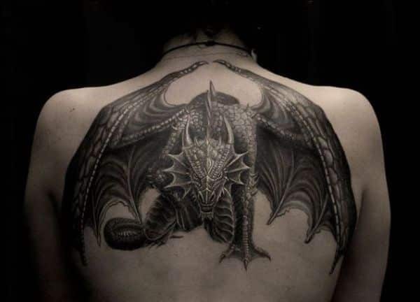 large dragon tattoo designs on back for men and women