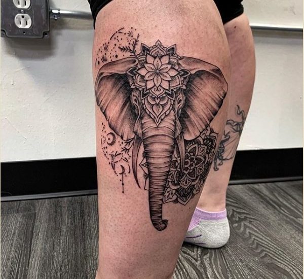 TATTOOSORG  Elephant Flower Tattoo Click Here to See More