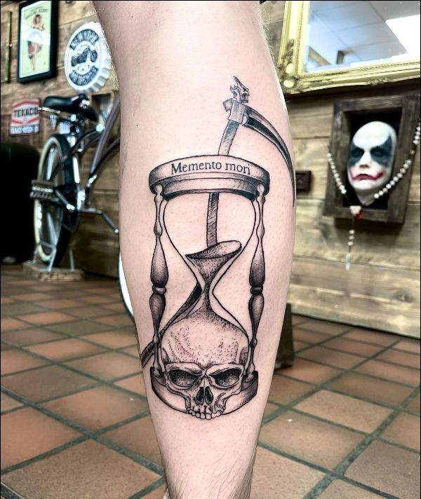 10 Timeless Blackwork Hourglass Tattoos  Tattoodo