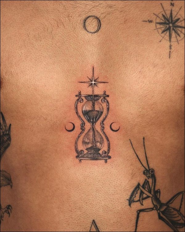 traditional hourglass tattoo