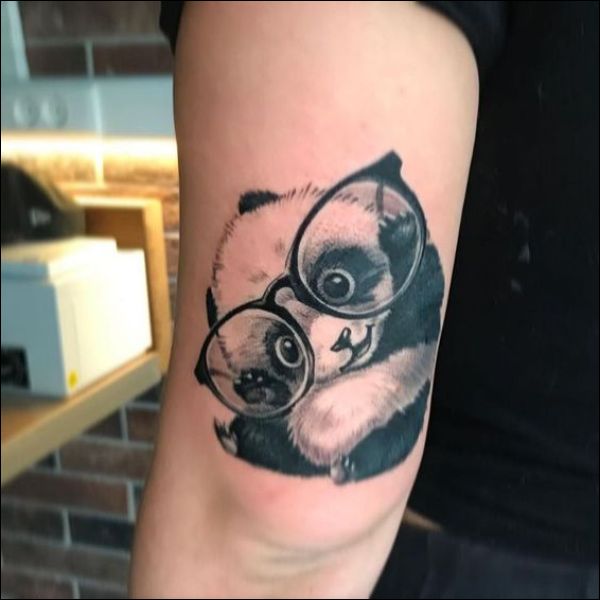 cute panda tattoos on forearm