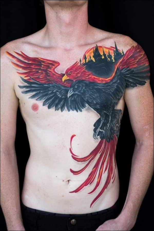 harry potter phoenix tattoo