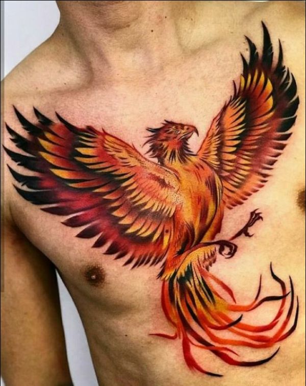 tribal phoenix tattoo