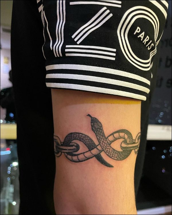 infinity symbol by snake tattoo designs