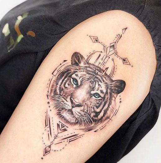 Tattoo Geometric Tiger Vector Images over 200