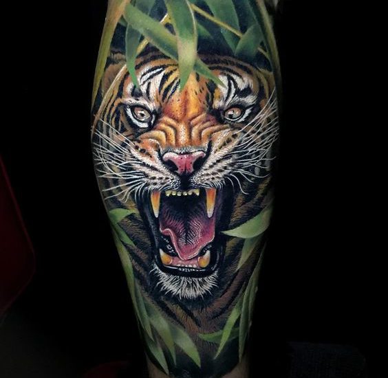 colorful tiger tattoos