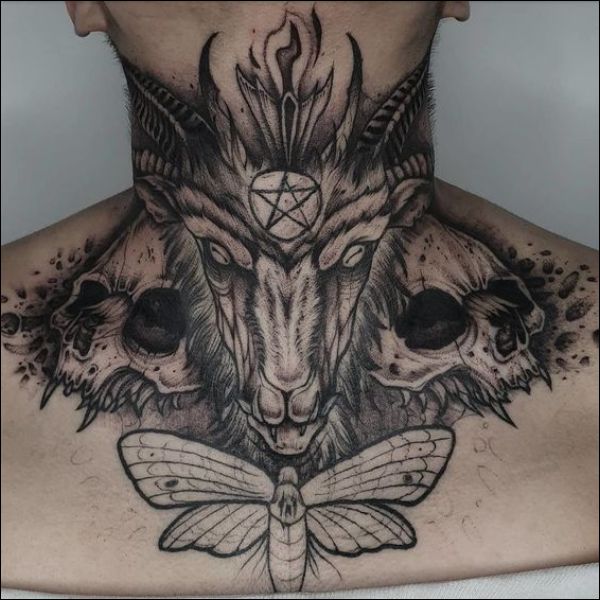 unique neck tattoo designs