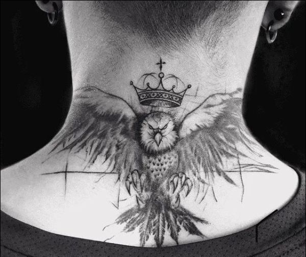 35 Awesome Eagle Neck Tattoos