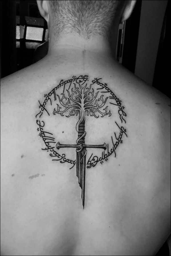 40 Best Zodiac Sword Tattoos On Back