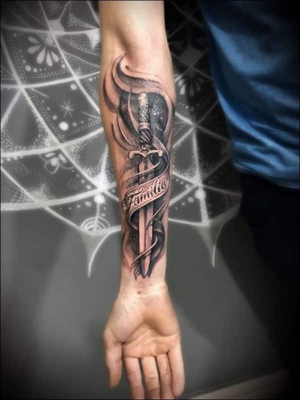 Black  Grey Arm Tattoo  Edvinas Levendauskas  TrueArtists