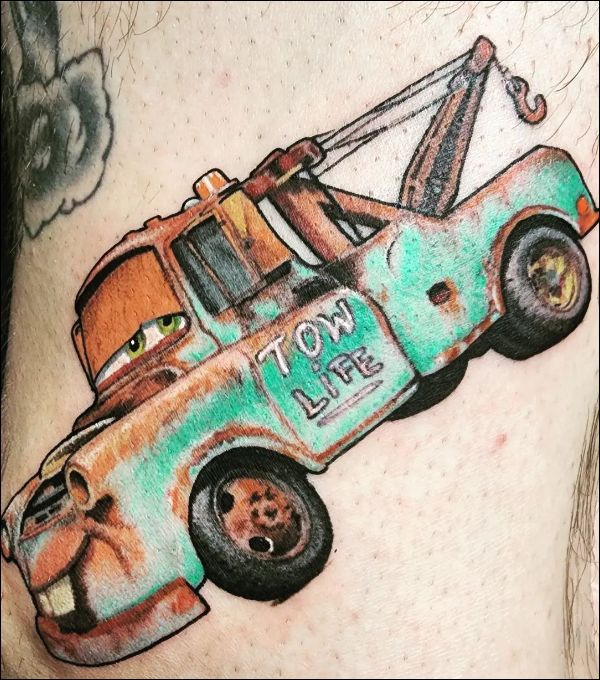 Best Tow Truck Tattoo Design ideas for men and women TattoosInsta